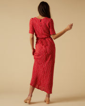 Load image into Gallery viewer, Helena dress, Red Micro Ditsy