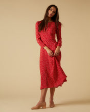 Load image into Gallery viewer, Marisol dress, Red Micro Ditsy