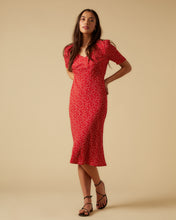 Load image into Gallery viewer, Raquel dress, Red Micro Ditsy