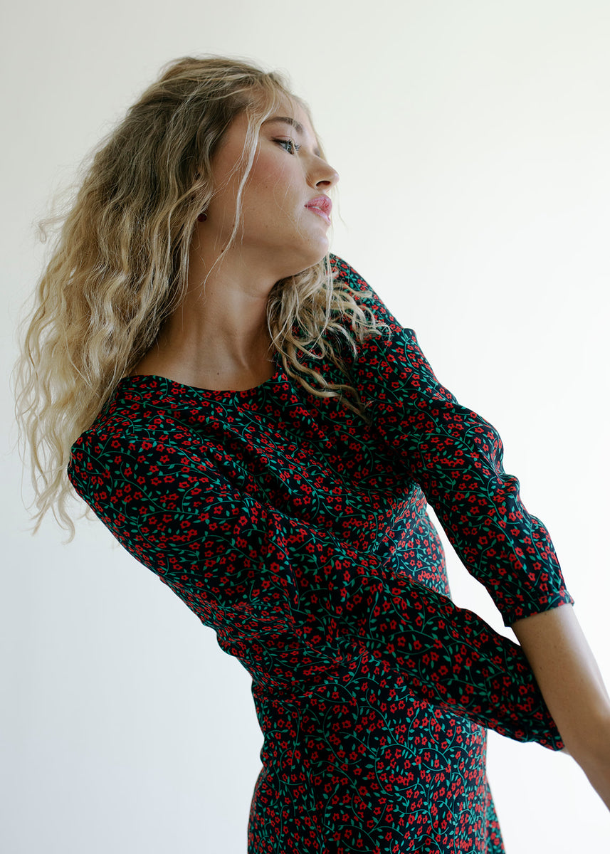 Marisol dress, Black Garden – Saskia Clothing