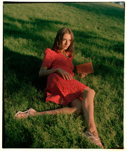 Load image into Gallery viewer, Raquel dress, Red Micro Ditsy