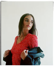 Load image into Gallery viewer, Raquel dress, Red Micro Ditsy