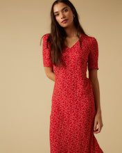 Load image into Gallery viewer, Raquel dress, Red Micro Ditsy